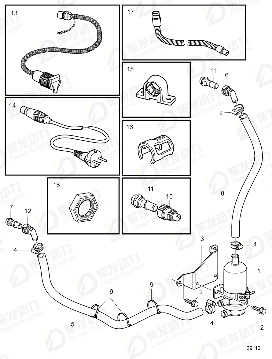volvo penta Connector 21489441 Drawing volvo penta Connector 21489441 Drawing